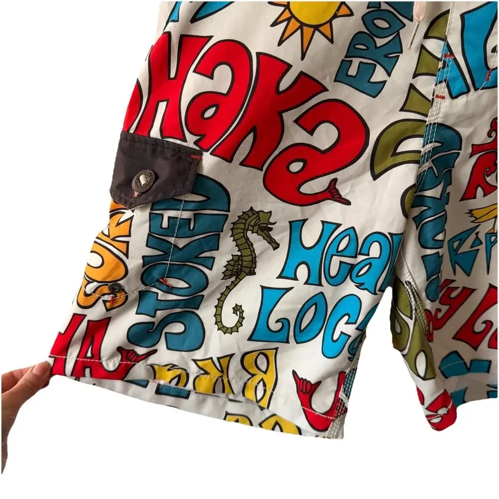 Andy Davis x Billabong Mens Size 34 Swim Trunks Board Shorts Graphic Colorful